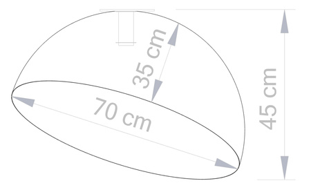 SFERA 70 plafon czarny/złoty