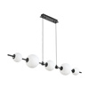 Lampa wisząca MILA 140 cm - LED, czarna z białymi kulami