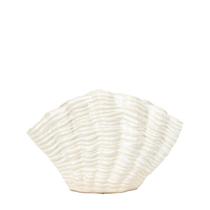 Wazon Clam mały, biały reaktywny, 235 x 100 x 155 mm