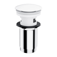 korek klik-klak do umywalki z przelewem, biały mat