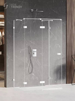 KABINA AVEXA WHITE PROSTOKĄTNA PRZYŚCIENNA P 90x100x200 CZYSTE 6mm ACTIVE SHIELD