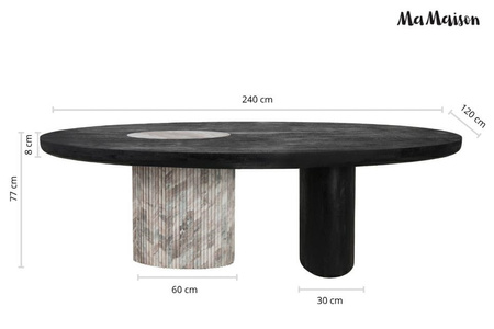 MaMaison stół jadalniany ATLANTE 240      marmur / drewno mango