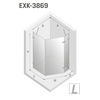 KABINA AVEXA WHITE PIĘCIOKĄTNA P 100x80x200 CZYSTE 6mm ACTIVE SHIELD