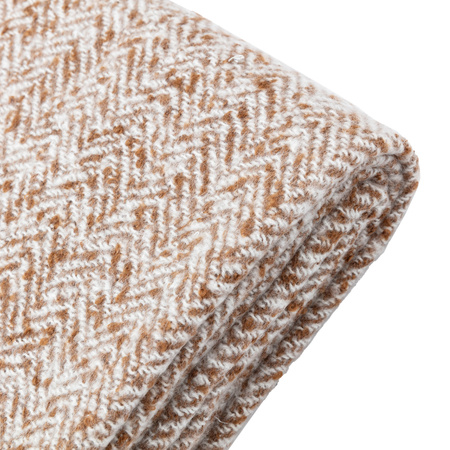 Herringbone Faux Mohair Throw Tan 1300x1800mm