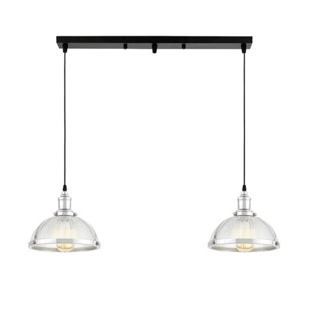 PODWÓJNA LAMPA WISZĄCA LOFT CHROMOWANA BRICO W2