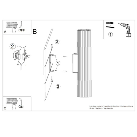 Kinkiet IVAR mocca LED 3000K