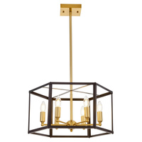 LAMPA WISZĄCA LOFT CZARNO-MOSIĘŻNA LORTON W6