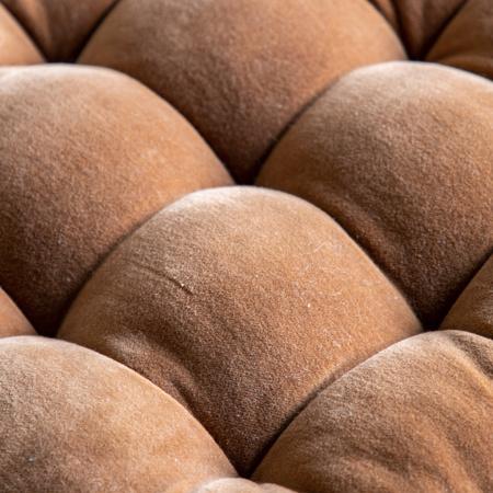 Cotton Velvet Seatpad Tan 430x430mm
