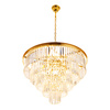 Lampa wisząca SPLENDORE 80 cm - żyrandol złoto-kryształowy