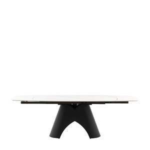 Bresso Dining Table Black 1600/2400x900x760mm
