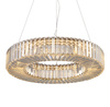 Lampa wisząca CRISTAL 60 cm -  LED, żyrandol kryształowy, złoty