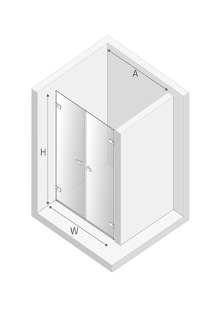 NZ2 Drzwi wnękowe OXIA 2 U 170x200 szkło czyste 8mm Active Shield 2.0