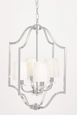 LAMPA WISZĄCA NOWOCZESNA BIAŁO-CHROMOWANA ORLANDO W4