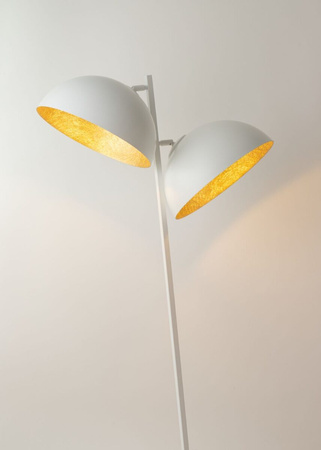 SFERA lampa podłogowa biały/złoty