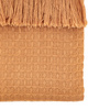 Stitched Border Waffle Throw Apricot 1300x1700mm