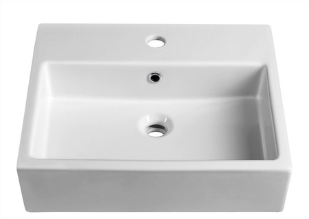 PURITY umywalka wpuszczana w blat, 50x42cm, biała