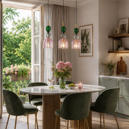 Lampa wisząca PASTELLO PINK kolorowa 15 cm