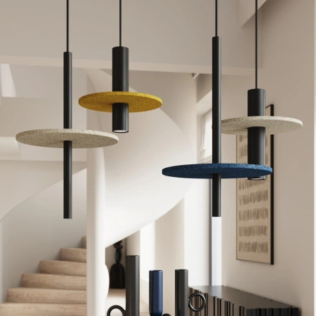 Lampa wisząca PELTA 1 czarna/granatowa