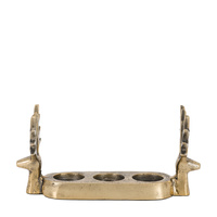 Stag Gold Trio Tealight Holder 250x95x120mm