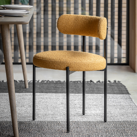 Aveley Dining Chair Ochre (2pk) 525x510x750mm