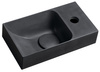 PICCOLINO umywalka betonowa, 30,8x17cm, bateria z prawej strony, antracyt mat