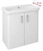 THEIA szafka umywalkowa 66,3x70x35cm, 2 drzwiczki, biała