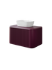 Szafka z blatem 80 cm welur bordo MINORI 009-SU80-03