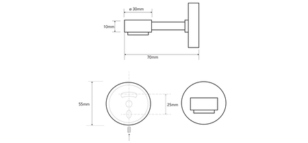 X-ROUND mydelniczka magnetyczna, chrom