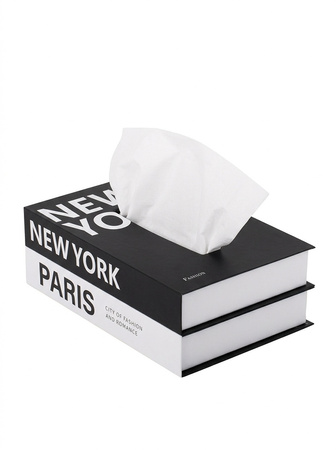 Pojemnik na chusteczki SHP BOOKER biały   / czarny