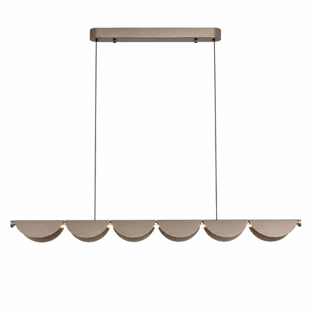 Lampa wisząca NAMI LINE 143 cm - LED, szary szczotkowany, falista forma