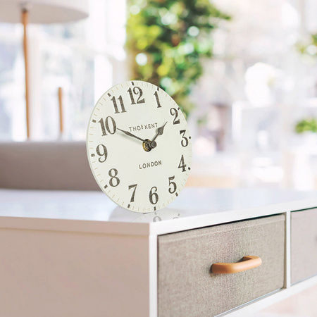 Arabic Mantel Clock Limestone 6in