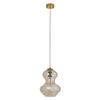 Kelda Shaped Pendant Satin Brass Champagne