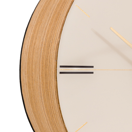 Greenwich Mantel Clock Oak Stripe 190x190x55mm