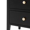 Acton 2 Drawer Bedside Black 450x400x550mm