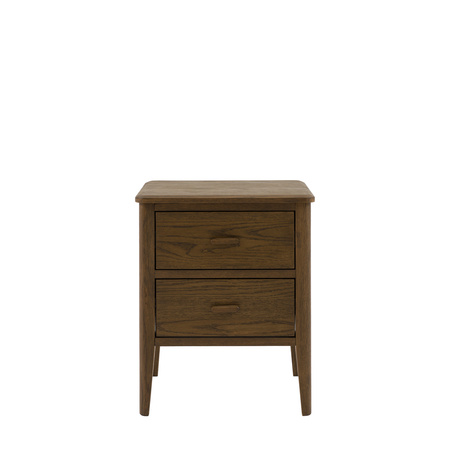 Camden 2 Drawer Bedside Walnut 450x400x550mm