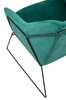 Fotel EMMA VELVET ciemny zielony -        welur, metal