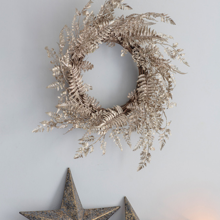 Morgan Delux Leaf Wreath Champagne Gold 610mm