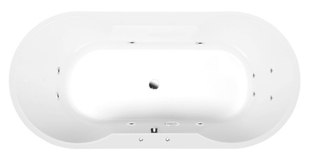 IO wanna z hydromasażem, 180x85x49cm, Active Hydro, chrom