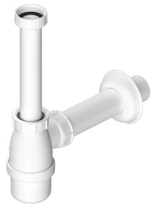 Syfon umywalkowy 5/4", DN40, biały
