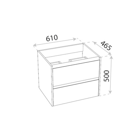 Szafka wisząca DSM Tulsa Wood 600