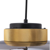 Lampa wisząca BOOM 25 cm - LED, klosz szary- metalizowany, wykonczenie złote