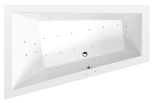 TRIANGL L wanna z hydromasażem, 180x120x50cm, Active Hydro-Air, chrom