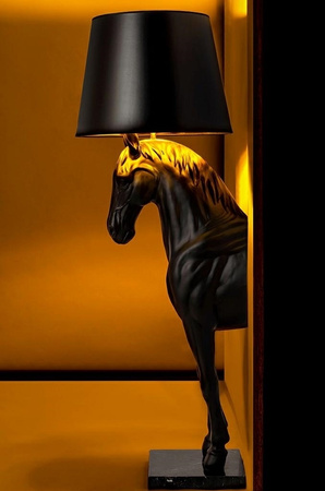 MOOSEE lampa podłogowa KOŃ HORSE STAND    S czarna - włókno szklane