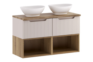 Zestaw meblowy 100cm z blatem i 2 umywalkami nablatowymi Lola