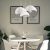 Lampa wisząca STONE 30 cm - biała lampa w stylu japandi