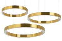MOOSEE lampa wisząca RING 60 + 80 + 100   złota na jednej podsufitce