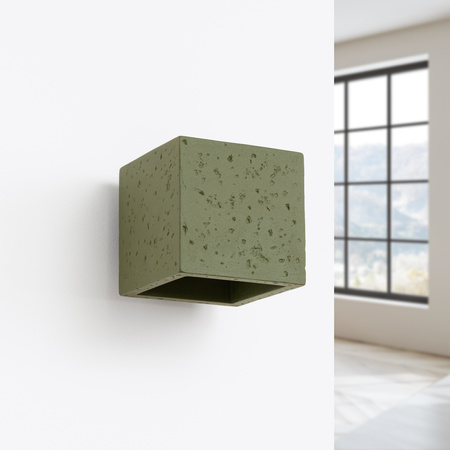 Kinkiet QUAD beton zielona oliwka