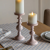 Alzira Candlesticks Pink Set of 2