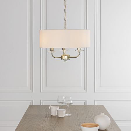 Nixon 3 Pendant Light Brass