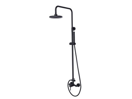 Decco / Illusion / Veo zestaw prysznicowy natynkowy czarny matt
